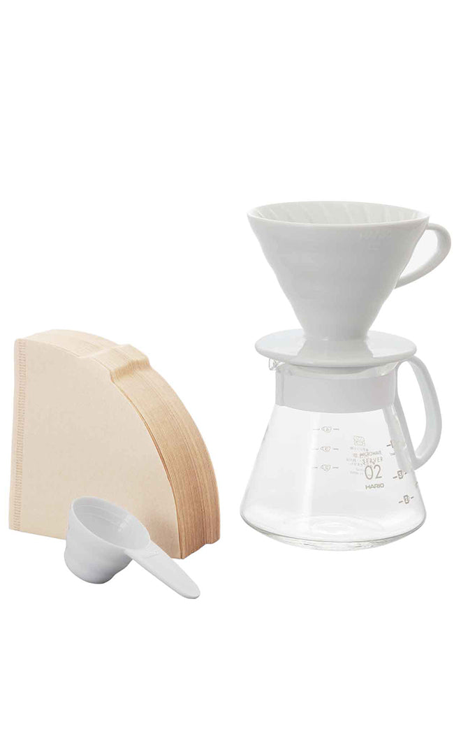 HARIO V60 - Kit pour-over - Blanc - 0.6 L