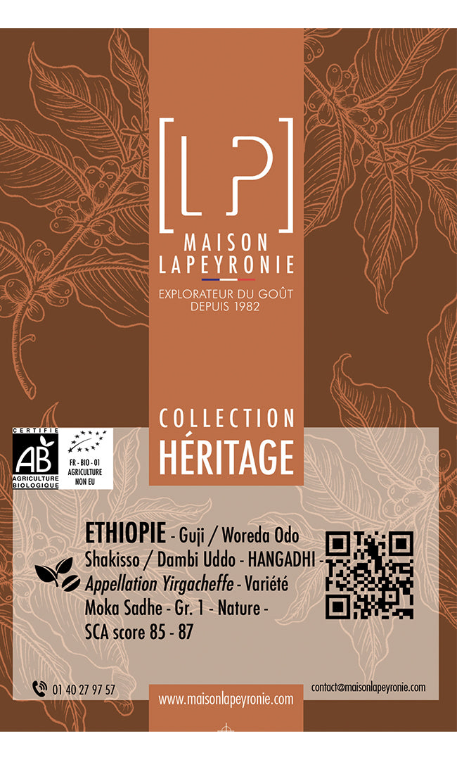 ÉTHIOPIE, Hangadhi - Appellation Yirgacheffe - GRAND CRU BIO