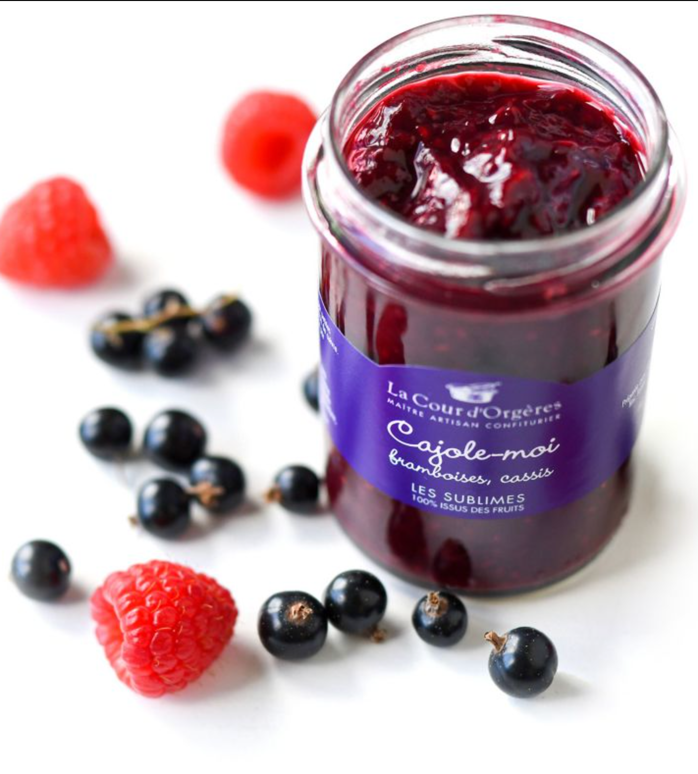 CAJOLE-MOI - Confiture artisanale allégée au fructose framboises cassis