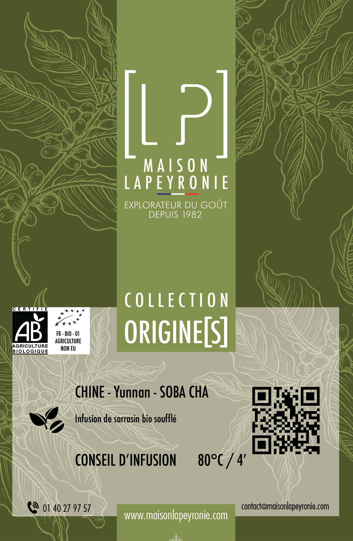 SOBA CHA - Infusion sarrasin - Pure Origine BIO