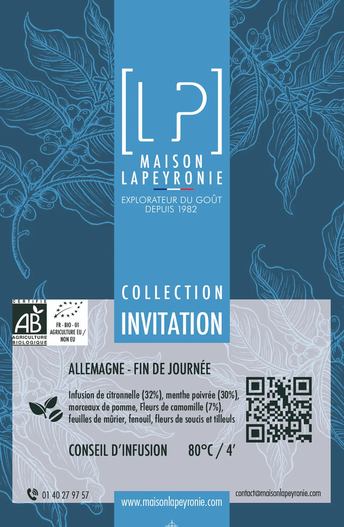 FIN DE JOURNÉE - Infusion Citronnelle Menthe - Assemblage BIO
