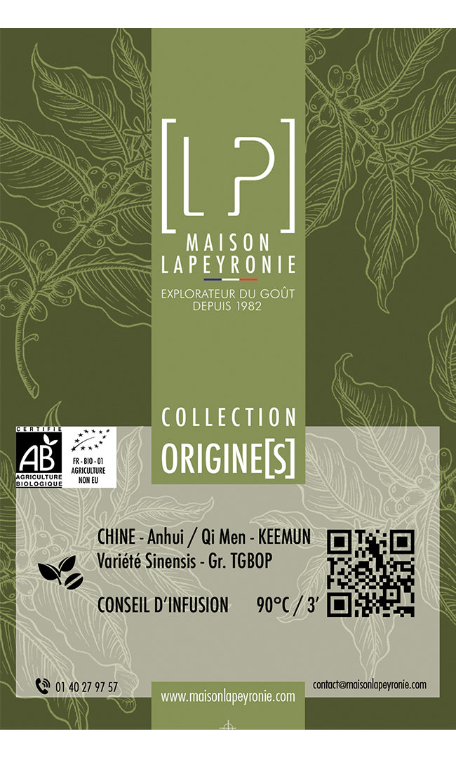 CHINE - Keemun - TGBOP - Thé noir - Pure Origine BIO