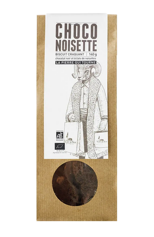 CHOCO NOISETTE - Biscuits artisanaux Bio chocolat noisette