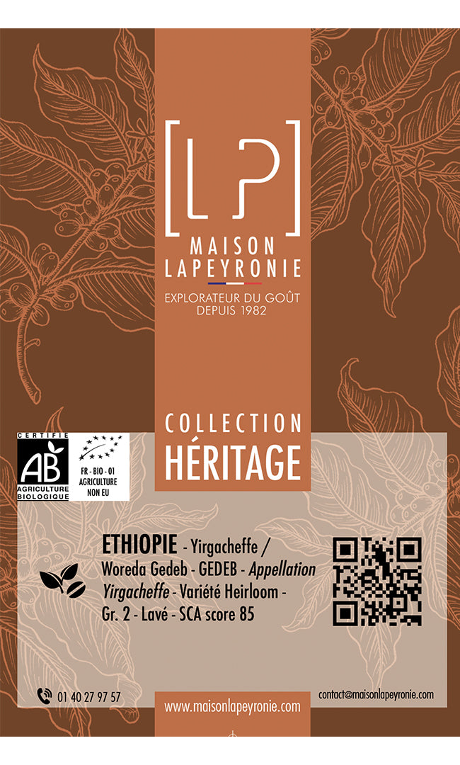 ÉTHIOPIE, Gedeb - Appellation Yirgacheffe - Grand Cru BIO