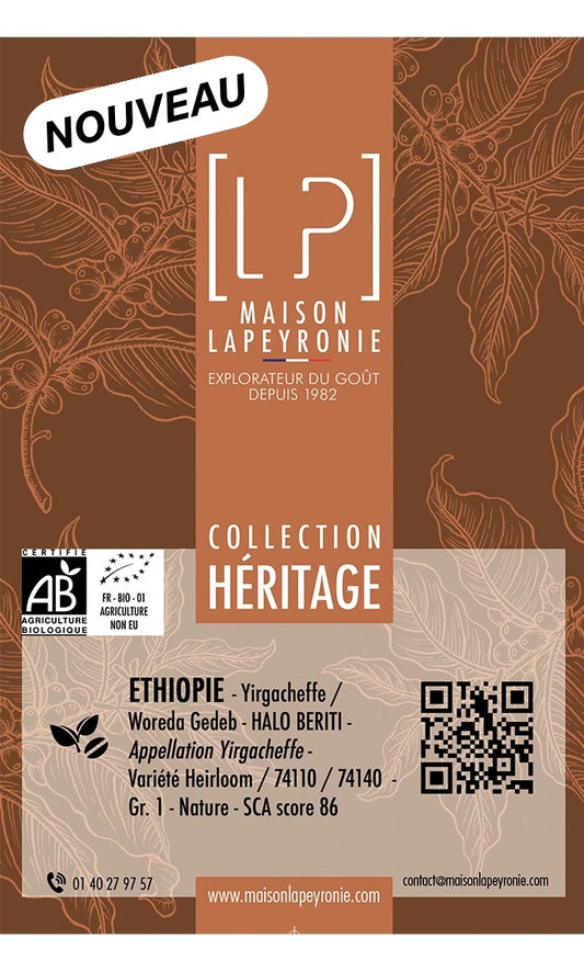 ÉTHIOPIE, Halo Beriti - Appellation Yirgacheffe - Grand Cru BIO