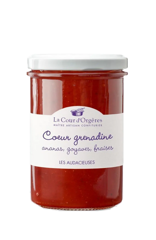COEUR GRENADINE - Confiture artisanale ananas goyave fraise