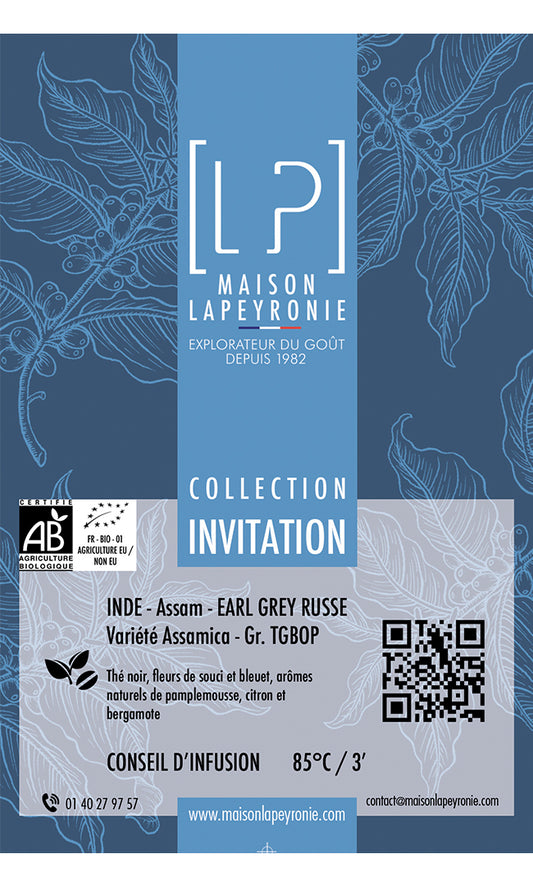 EARL GREY Russe - TGBOP - Thé noir Bergamote Citron Pamplemousse - Assemblage BIO