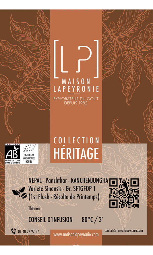 NÉPAL - Kanchenjungha - SFTGFOP1 - Thé noir - Grand Cru BIO