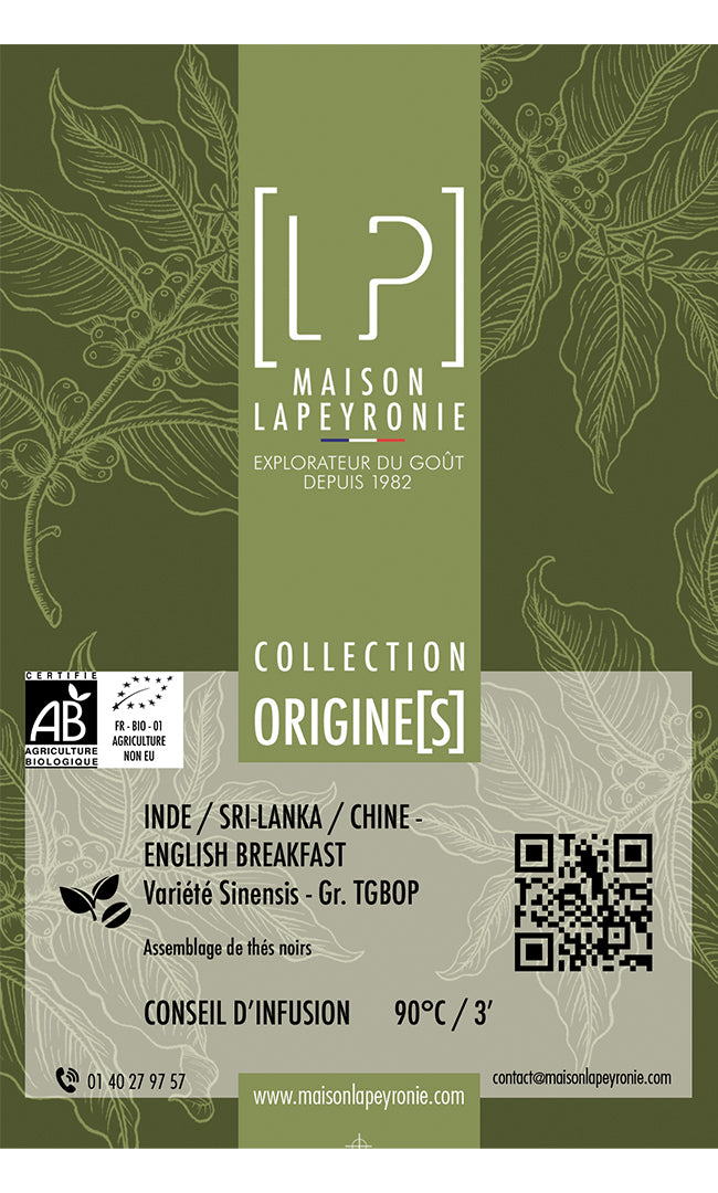 INDE / SRI-LANKA / CHINE - English Breakfast - TGBOP - Thé noir - Pure Origine BIO