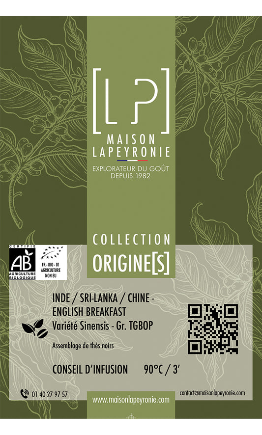 INDE / SRI-LANKA / CHINE - English Breakfast - TGBOP - Thé noir - Pure Origine BIO