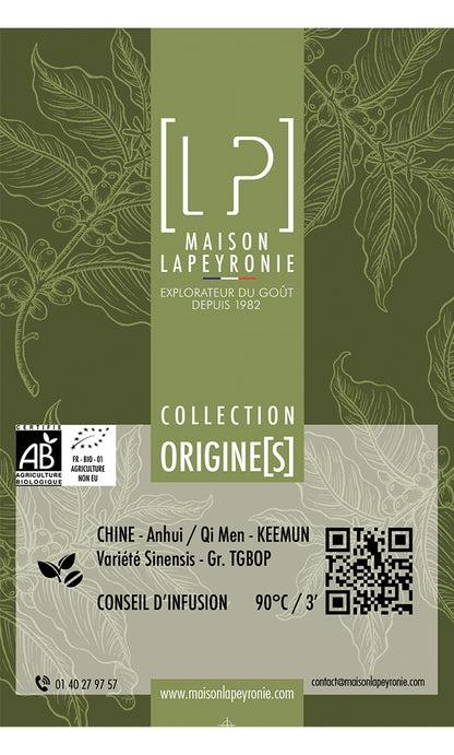 CHINE - Keemun - TGBOP - Thé noir - Pure Origine BIO
